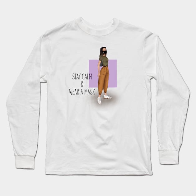 Wear a mask Long Sleeve T-Shirt by Wadul